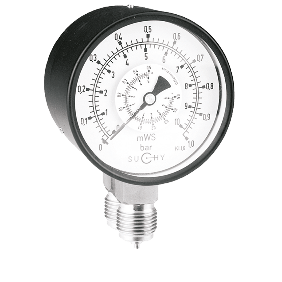 Differenzdruckmanometer mit Rohrfedermessglied Differenzdruckmanometer mit Rohrfedermessglied
