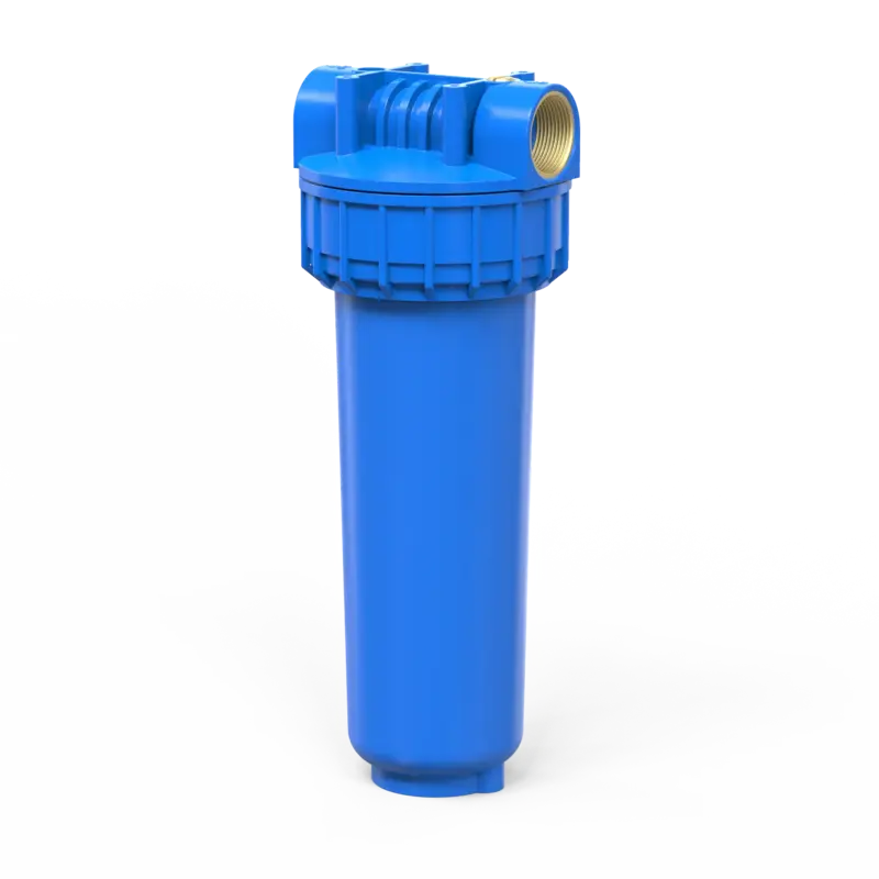 10" Kerzenfiltergehäuse 3-teilig mit blauer PP-Glocke